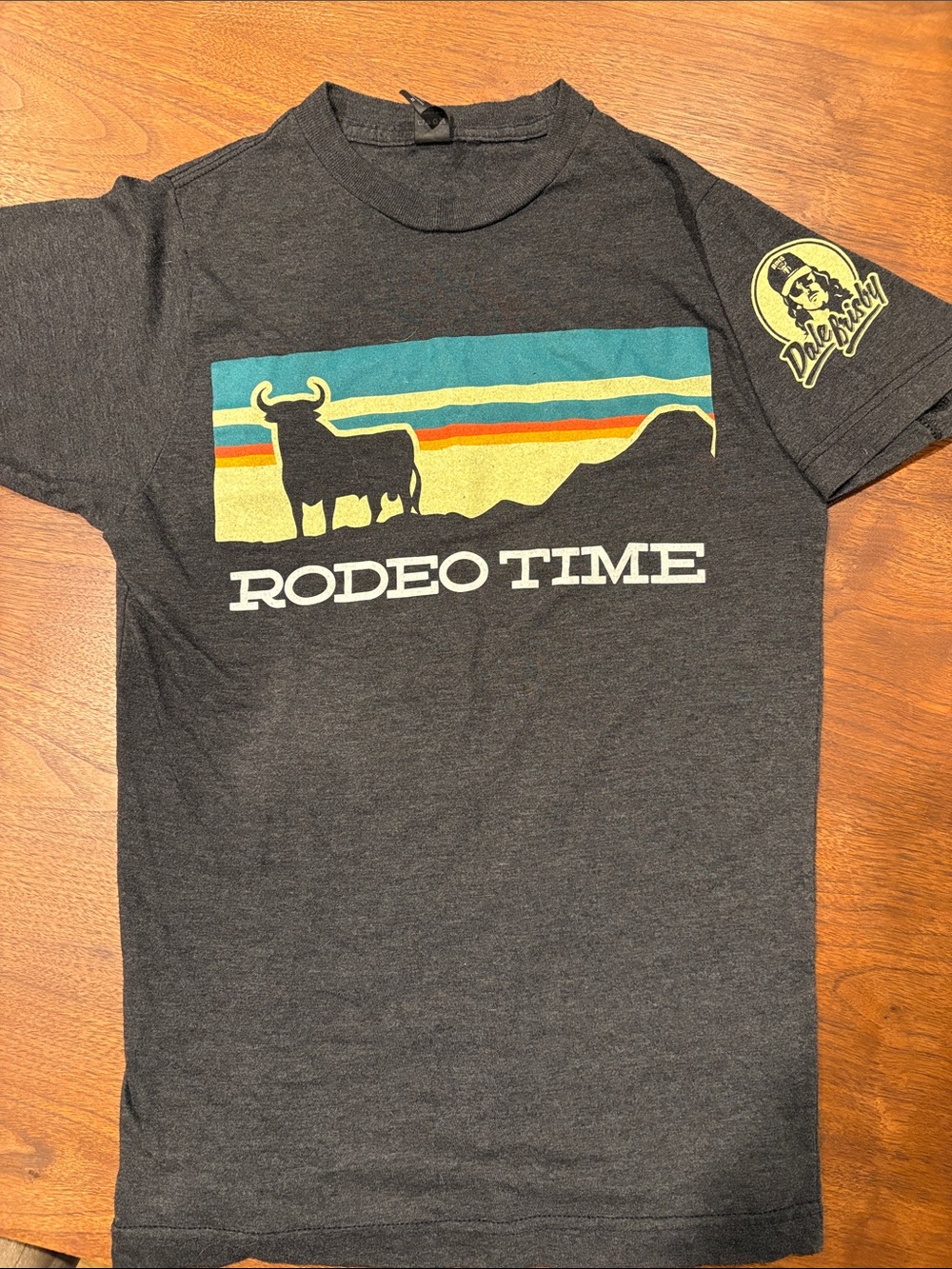 Rodeo Time Kids Graphic Tee - Charcoal with Multi-Color Print